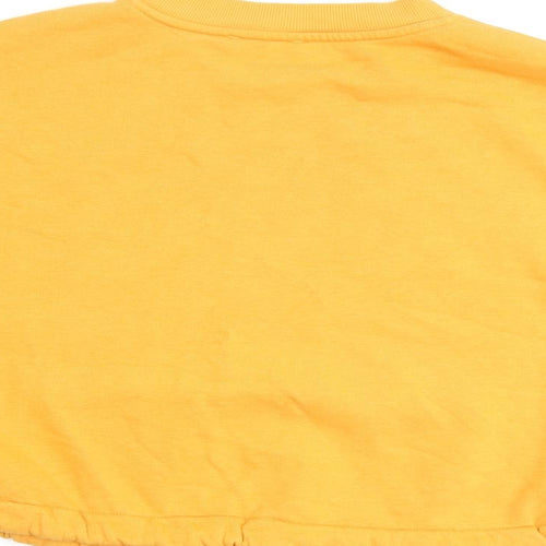 Marks and Spencer Womens Orange Cotton Pullover Sweatshirt Size 12 Pullover