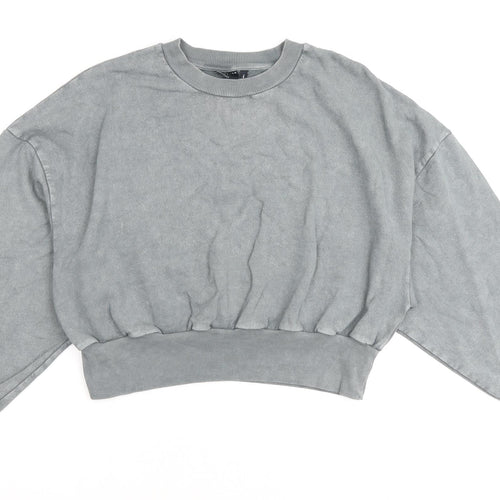 ASOS Womens Grey Cotton Pullover Sweatshirt Size 6 Pullover