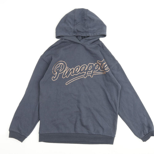 Pineapple Girls Blue Polyester Pullover Hoodie Size 13-14 Years Magnetic