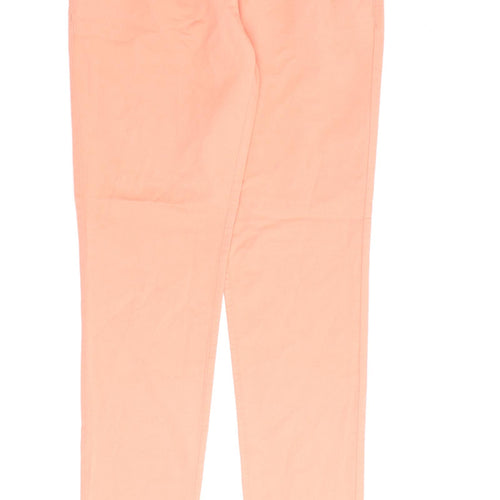 Scenario Womens Pink Cotton Trousers Size 30 in L32 in Regular Zip