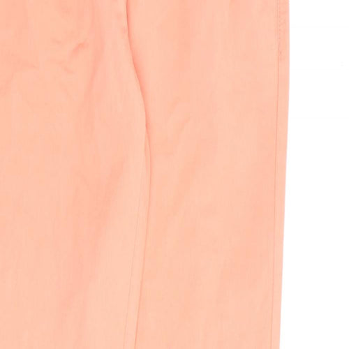Scenario Womens Pink Cotton Trousers Size 30 in L32 in Regular Zip