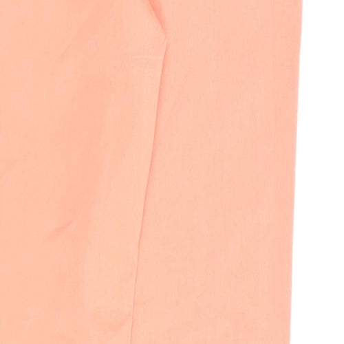 Scenario Womens Pink Cotton Trousers Size 30 in L32 in Regular Zip
