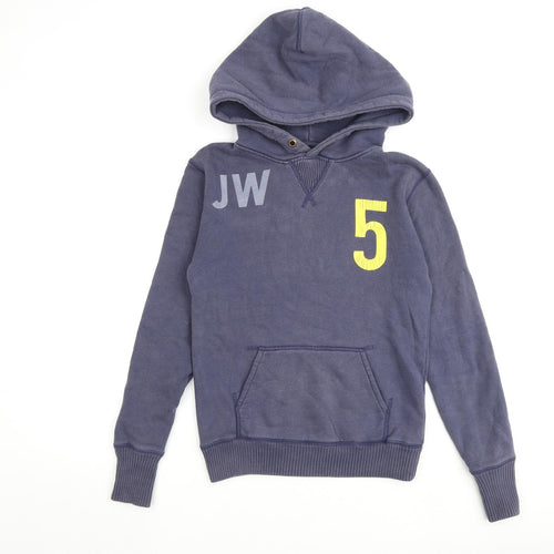 Jack Wills Womens Blue Cotton Pullover Hoodie Size 8 Pullover
