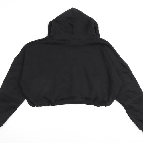 Public Desire Womens Black Cotton Pullover Hoodie Size 12 Pullover
