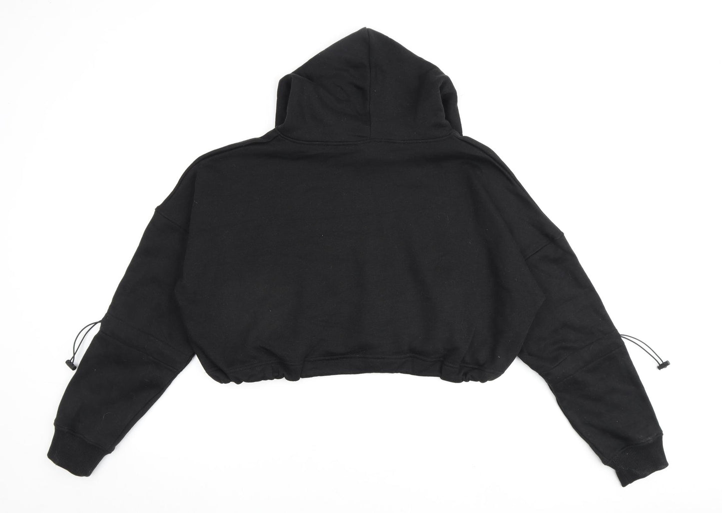 Public Desire Womens Black Cotton Pullover Hoodie Size 12 Pullover