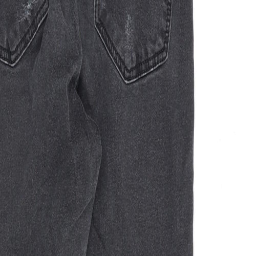 Topshop Womens Grey Cotton Skinny Jeans Size 26 in L34 in Regular Zip