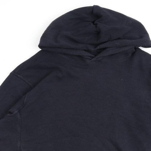Uniqlo Mens Blue Cotton Pullover Hoodie Size L