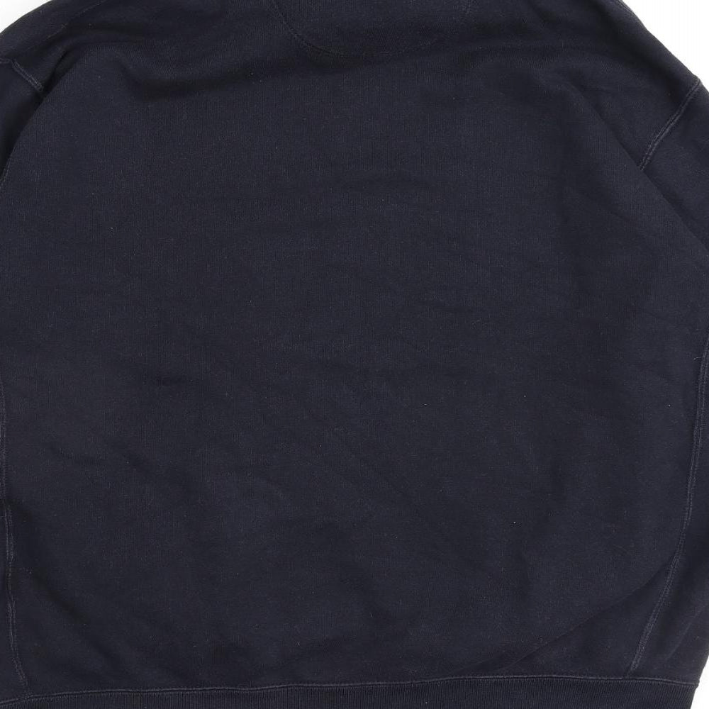 Uniqlo Mens Blue Cotton Pullover Hoodie Size L