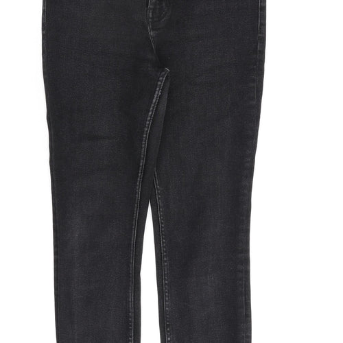 Zara Womens Black Cotton Skinny Jeans Size 10 L27 in Regular Zip