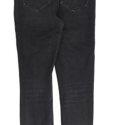 Zara Womens Black Cotton Skinny Jeans Size 10 L27 in Regular Zip