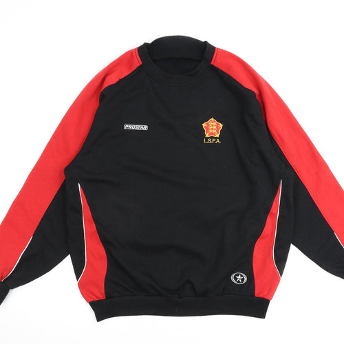 Prostar Mens Black Polyester Pullover Sweatshirt Size M
