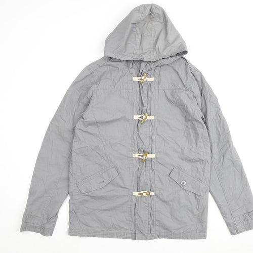 NEXT Boys Grey Basic Coat Coat Size 16 Years Hook & Loop