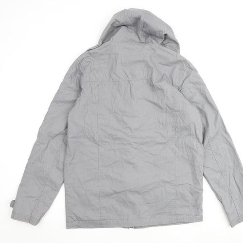 NEXT Boys Grey Basic Coat Coat Size 16 Years Hook & Loop