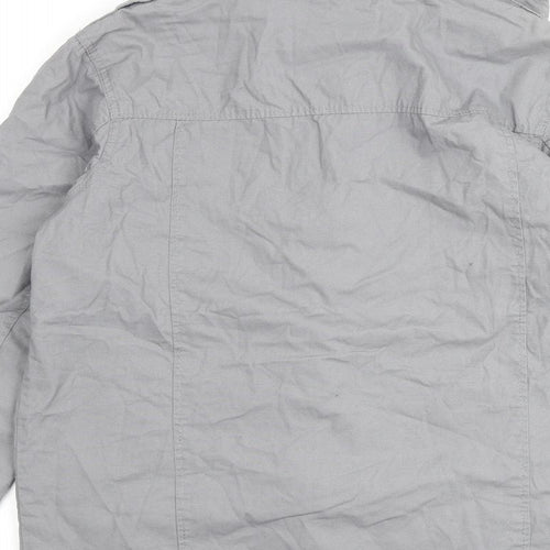 NEXT Boys Grey Basic Coat Coat Size 16 Years Hook & Loop