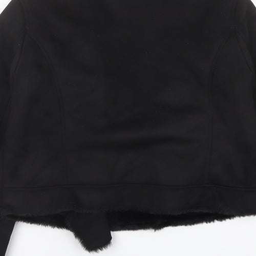 Dorothy Perkins Womens Black Biker Jacket Size 10 Zip