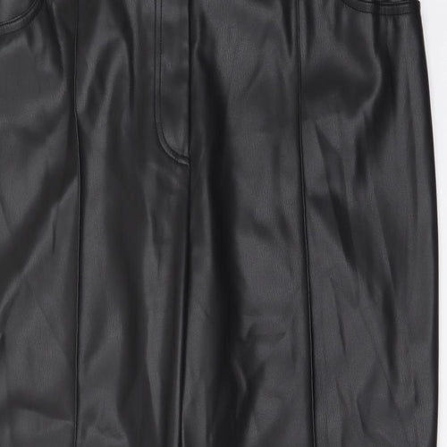 Marks and Spencer Womens Black Polyester Trousers Size 20 L25 in Regular Button