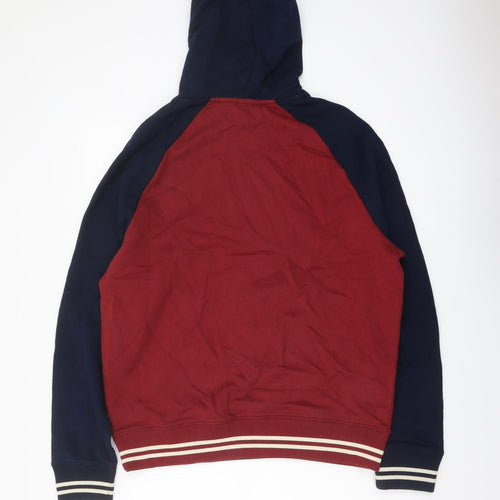 Marks and Spencer Mens Blue Cotton Pullover Hoodie Size L