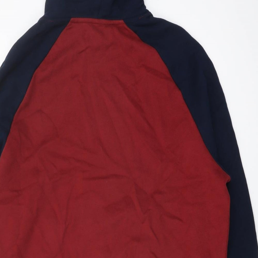 Marks and Spencer Mens Blue Cotton Pullover Hoodie Size L