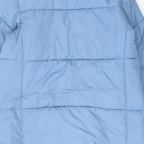 Marks and Spencer Womens Blue Puffer Jacket Coat Size 20 Zip