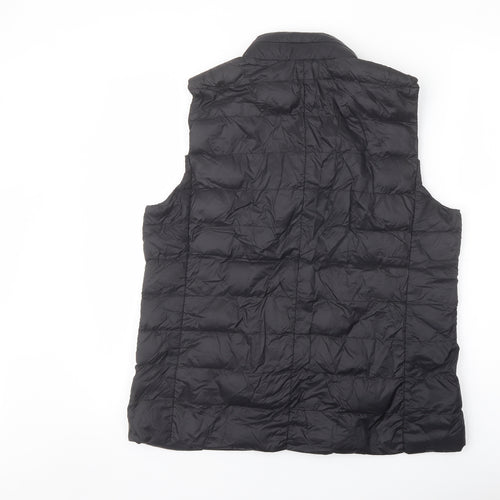 Marks and Spencer Womens Black Gilet Jacket Size 14 Zip