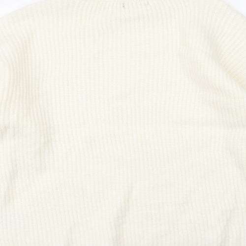 Marks and Spencer Womens Ivory Roll Neck Polyamide Pullover Jumper Size XL