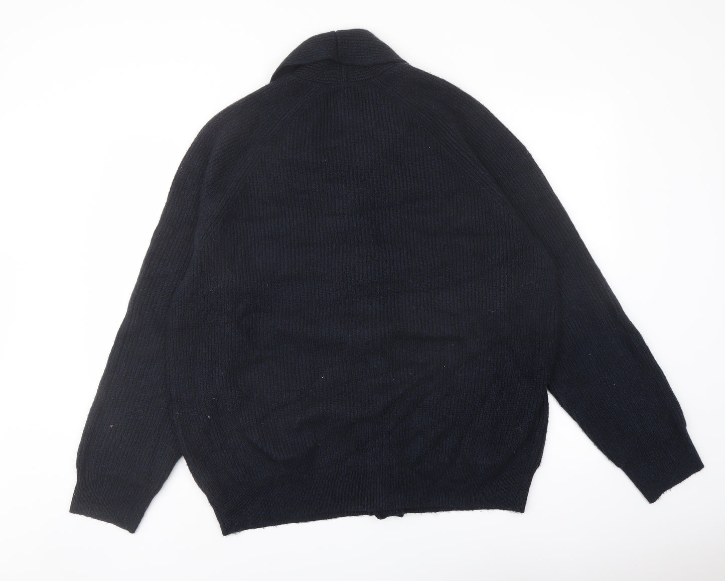 Marks and Spencer Mens Blue V-Neck Acrylic Cardigan Jumper Size XL Long Sleeve