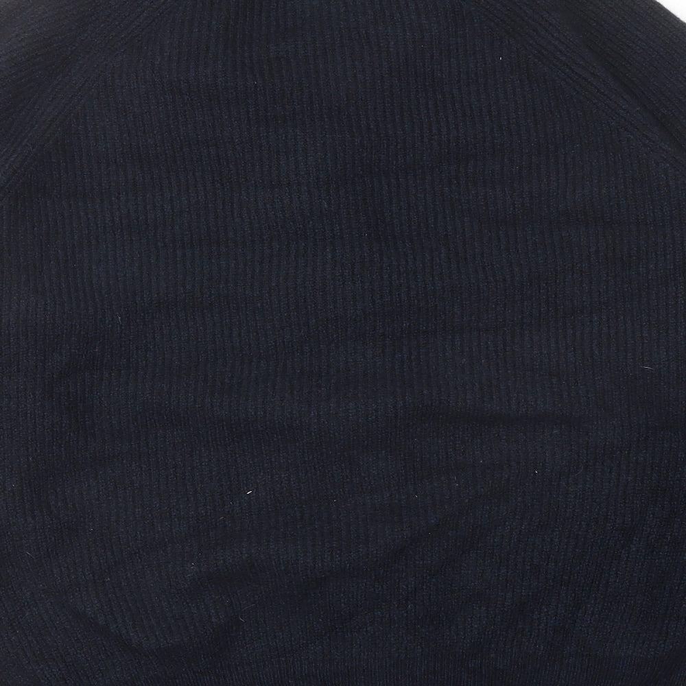 Marks and Spencer Mens Blue V-Neck Acrylic Cardigan Jumper Size XL Long Sleeve