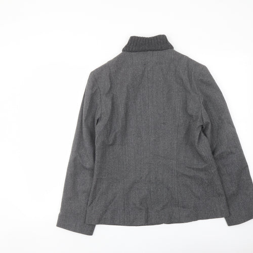 Autograph Womens Grey Jacket Blazer Size 14 Zip