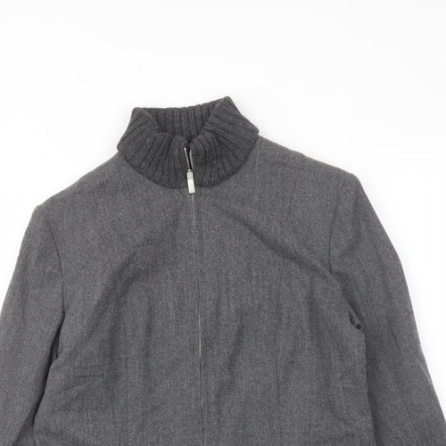 Autograph Womens Grey Jacket Blazer Size 14 Zip