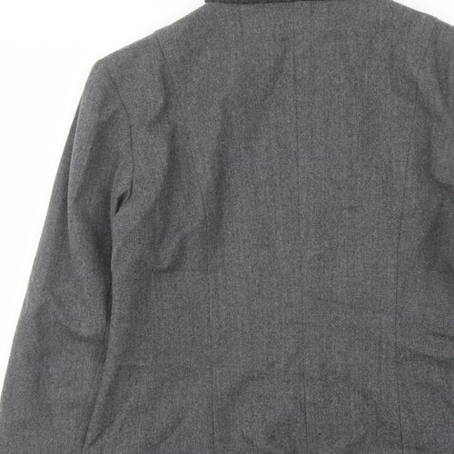Autograph Womens Grey Jacket Blazer Size 14 Zip