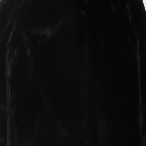 Marks and Spencer Womens Black Overcoat Coat Size 10 Snap