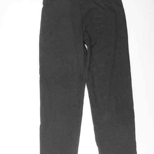 Marks and Spencer Womens Grey Polyester Sweatpants Trousers Size 12 L28 in Regular