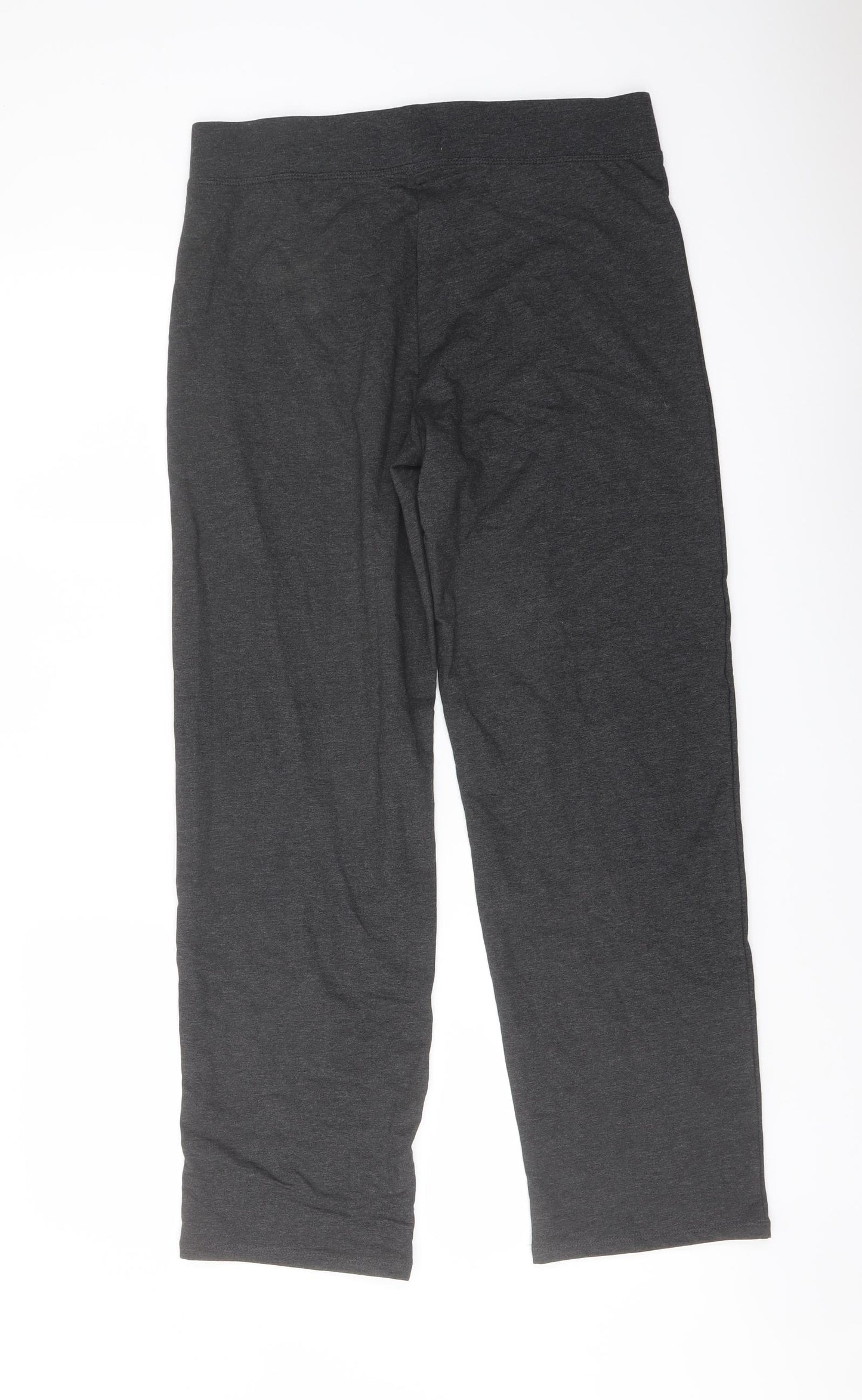 Marks and Spencer Womens Grey Polyester Sweatpants Trousers Size 12 L28 in Regular