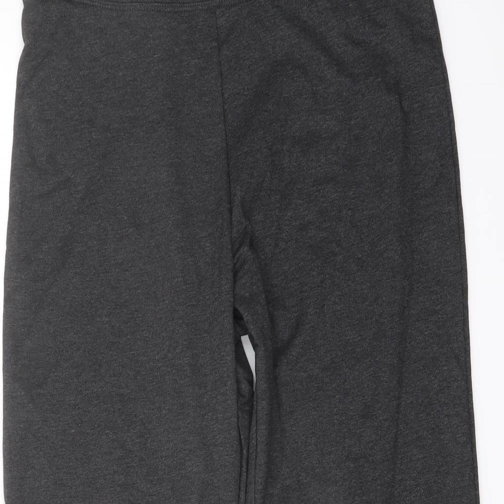 Marks and Spencer Womens Grey Polyester Sweatpants Trousers Size 12 L28 in Regular