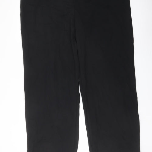Marks and Spencer Womens Black Polyester Sweatpants Trousers Size 22 L30 in Regular