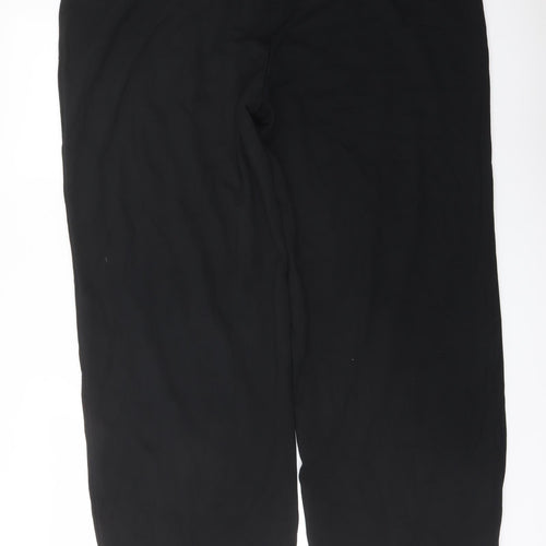 Marks and Spencer Womens Black Polyester Sweatpants Trousers Size 22 L30 in Regular