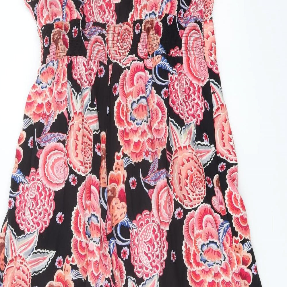 ALICE by Temperley Womens Multicoloured Geometric Viscose Jumpsuit One-Piece Size 8 Tie