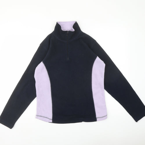Peter Storm Womens Blue Polyester Pullover Sweatshirt Size 12 Zip