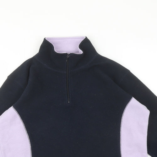 Peter Storm Womens Blue Polyester Pullover Sweatshirt Size 12 Zip