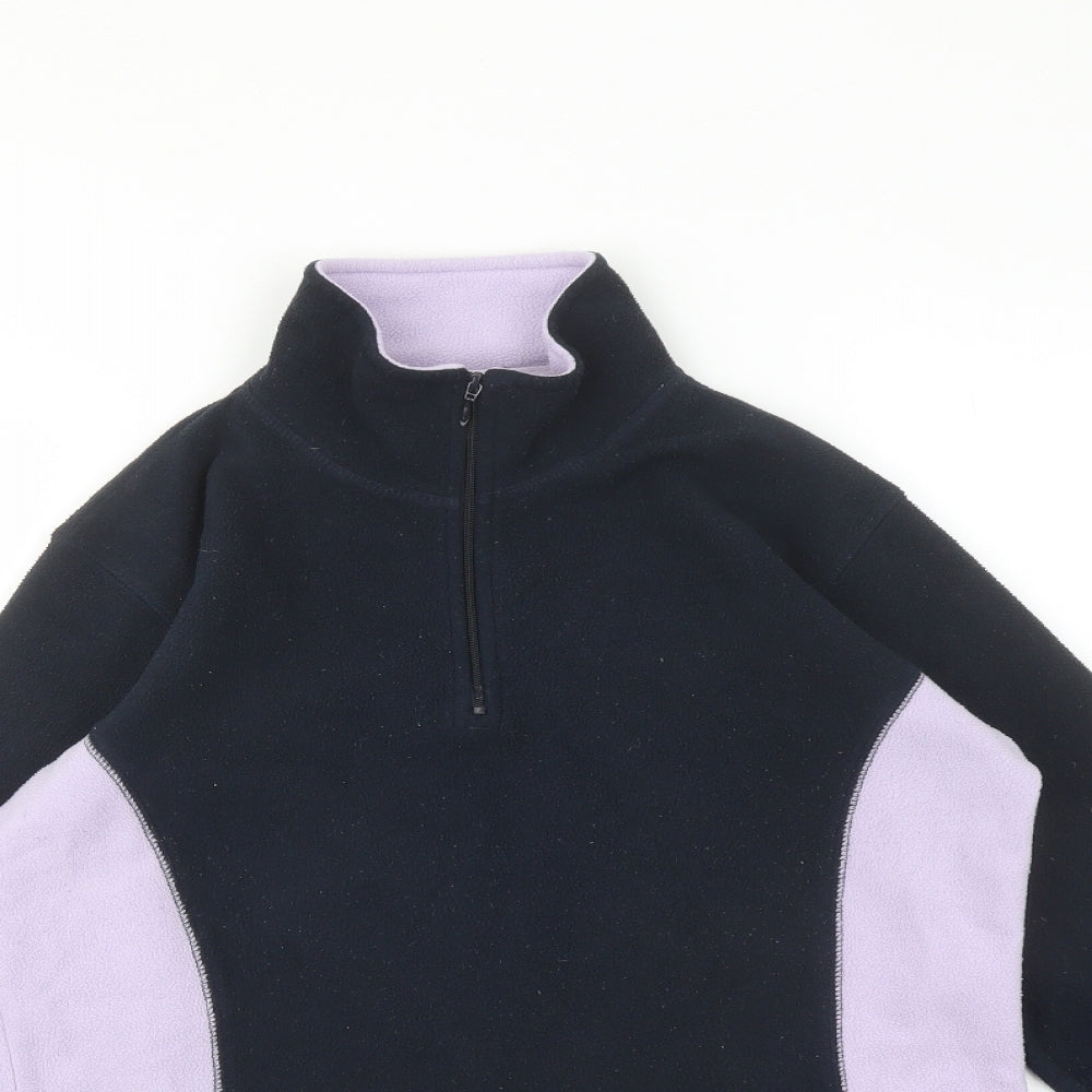 Peter Storm Womens Blue Polyester Pullover Sweatshirt Size 12 Zip