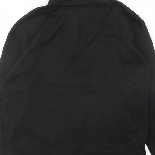 PINK Womens Black Polyester Pullover Sweatshirt Size S Zip