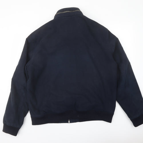 Marks and Spencer Mens Blue Bomber Jacket Jacket Size L Zip