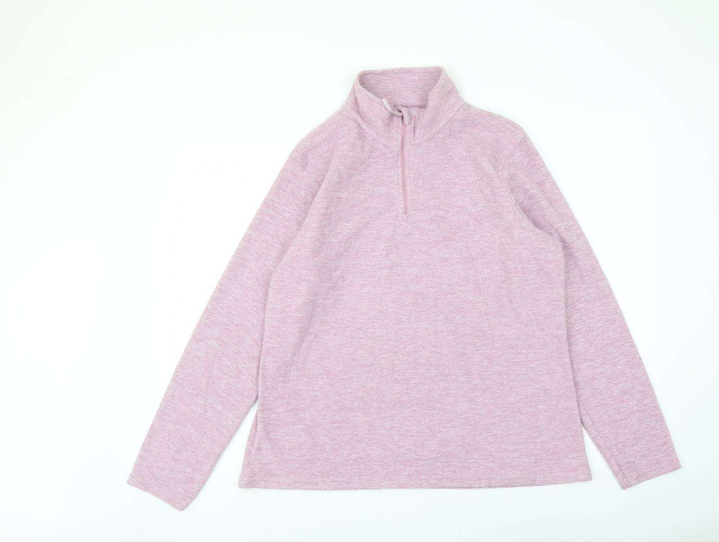 Mountain Warehouse Womens Pink Polyester Pullover Sweatshirt Size 10 Zip