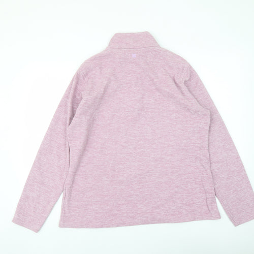 Mountain Warehouse Womens Pink Polyester Pullover Sweatshirt Size 10 Zip