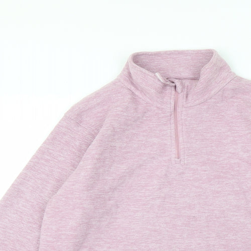 Mountain Warehouse Womens Pink Polyester Pullover Sweatshirt Size 10 Zip