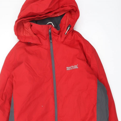 Regatta Mens Red Rain Coat Coat Size M Zip