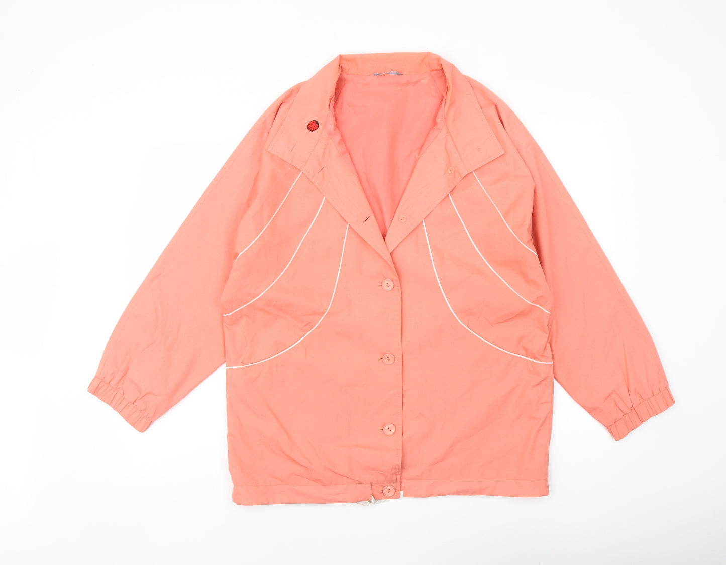 Littlewoods Womens Orange Jacket Size 12 Button