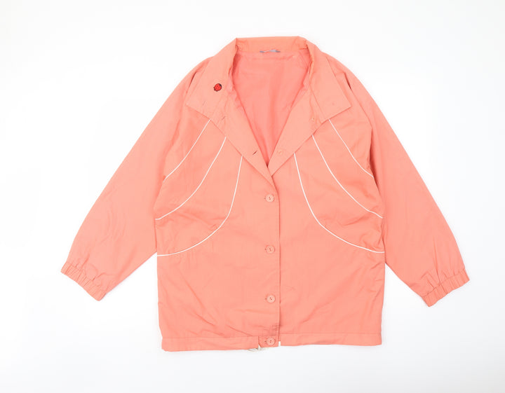 Littlewoods Womens Orange Jacket Size 12 Button