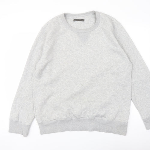 French Connection Mens Grey Cotton Pullover Sweatshirt Size XL
