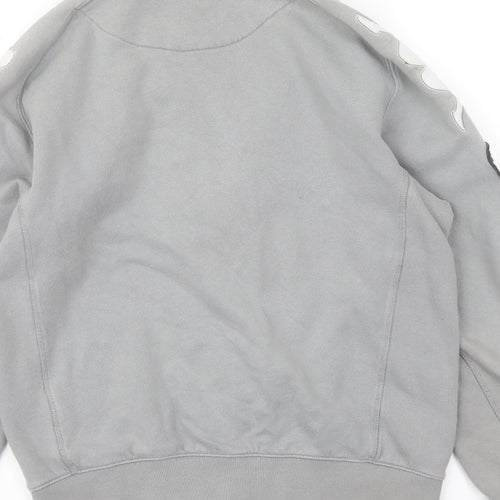 Kappa Mens Grey Cotton Full Zip Sweatshirt Size L